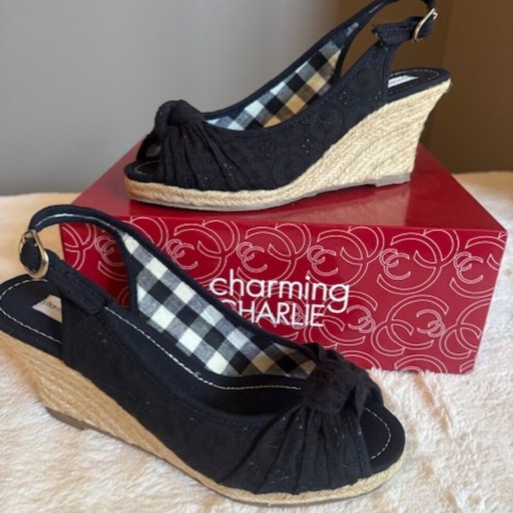 Women's Black Wedge